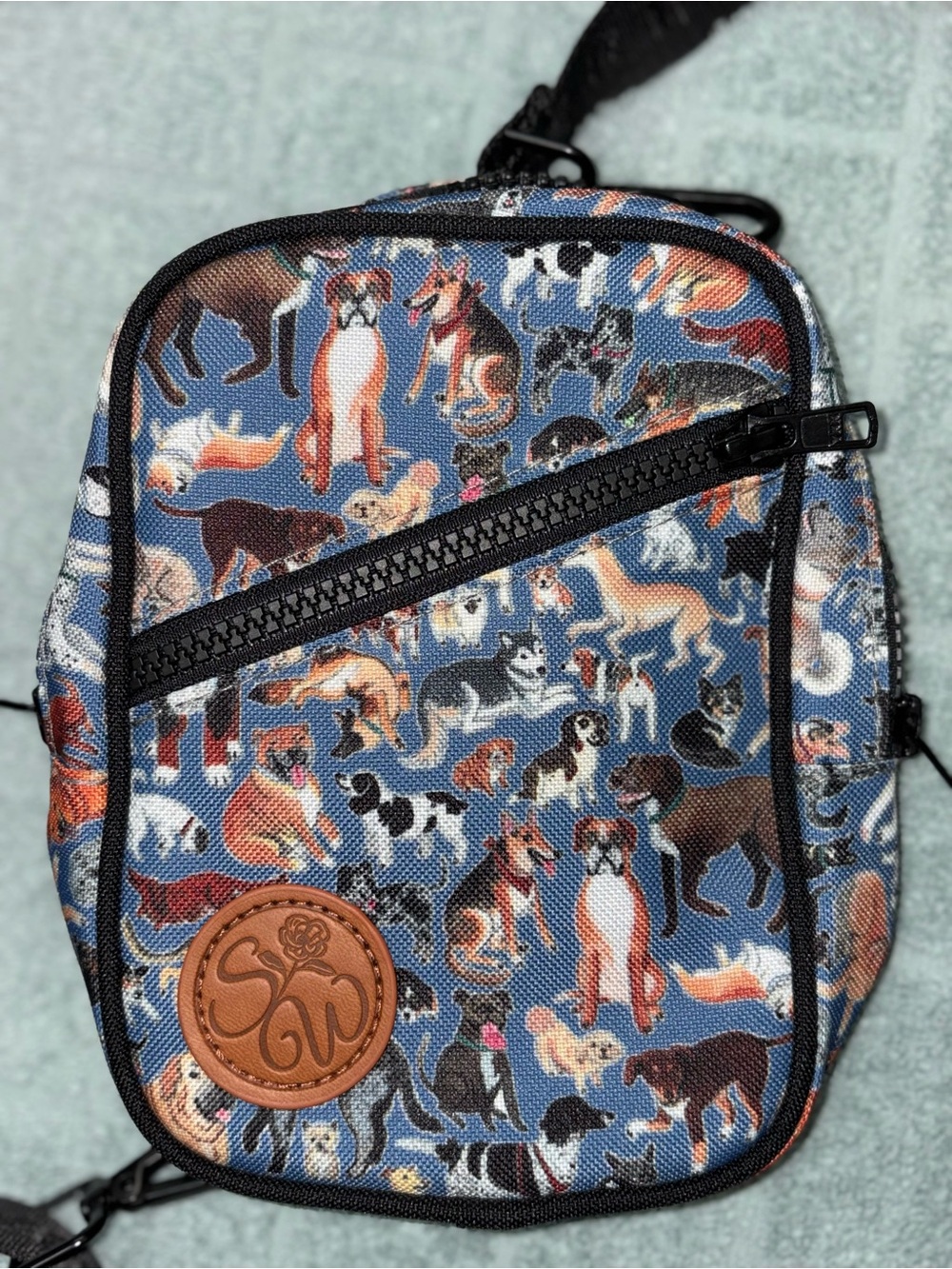 Dog Print Crossbody bag "Sipsey Wilder" Never carried / Like New without tags